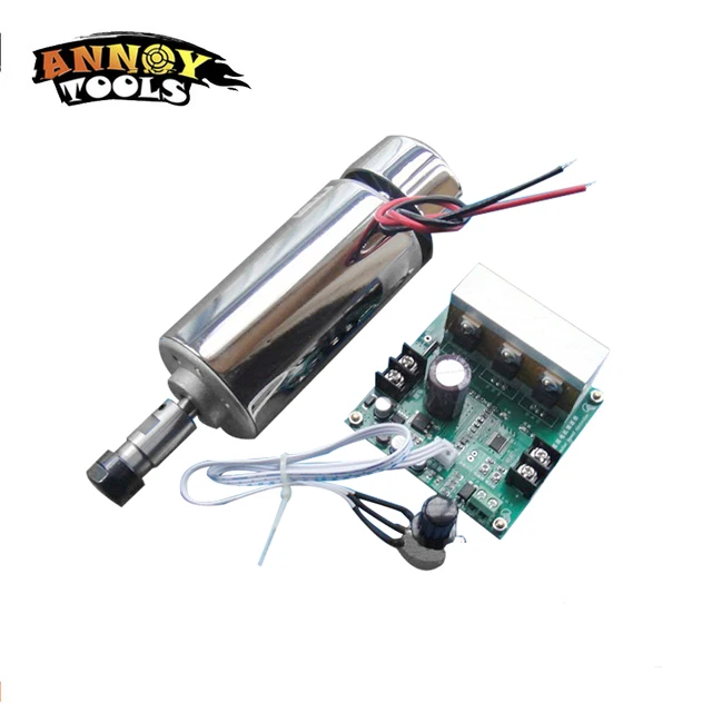 Новый 400 Вт DC12 48V ЧПУ С Воздушным Охлаждением Шпинделя Двигатель + ER11 патрон Mach3