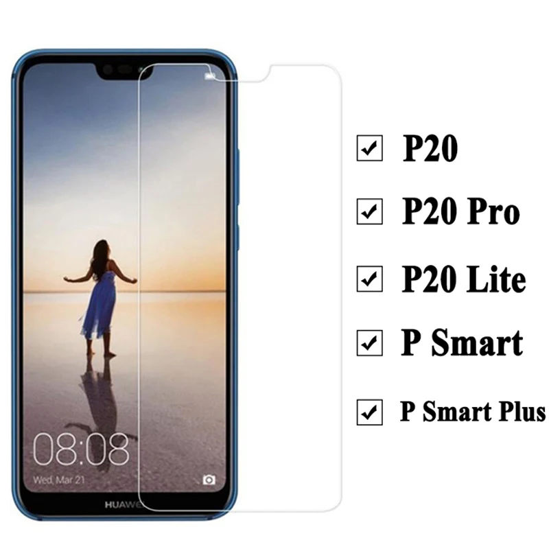 Защитное стекло P20 Lite закаленное для Huawei P Smart Plus Psmart 20 Pro|Защитные стёкла и плёнки