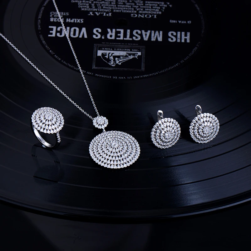 

Designer Fashion 925 Sterling Silver Jewelry 3A Cubic Zirconia Party Set