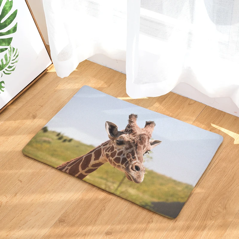 Новые ковры с принтом жирафа Нескользящие кухонные коврики для дома гостиной