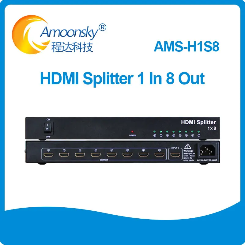 Разветвитель H1S8 1x8 HDML разветвитель 1 в 8 усилитель аудиосистемы с поддержкой Full HD 3D
