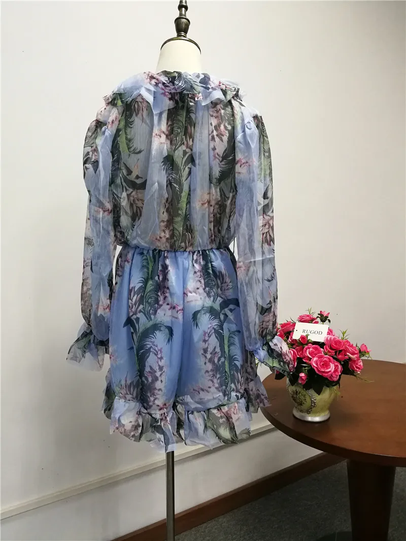 2018 новые осенние женские Платья с цветочным принтом сексуальные винтажные