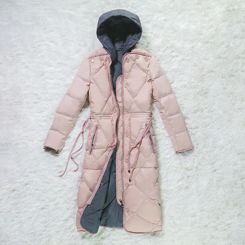 Женский пуховик 2017 куртка модная повседневная тонкая на белом утином пуху |