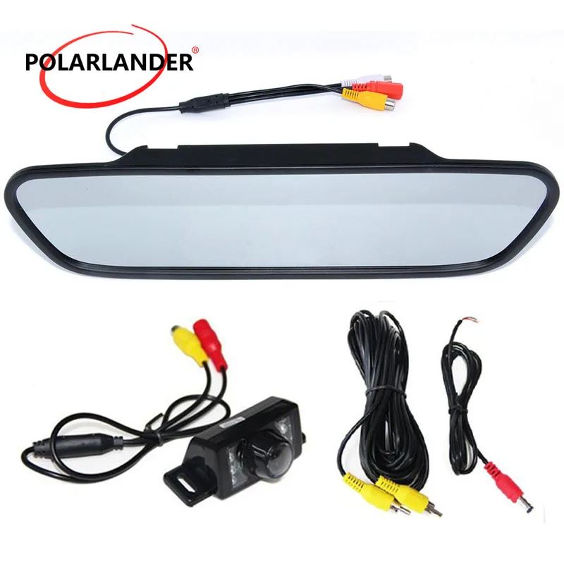 Auto TFT LCD Car Interior Mirror Monitor 170 Degree Night Vision Color Screen Rearview Camera Optional 5 Inch DC 12V Video Input |