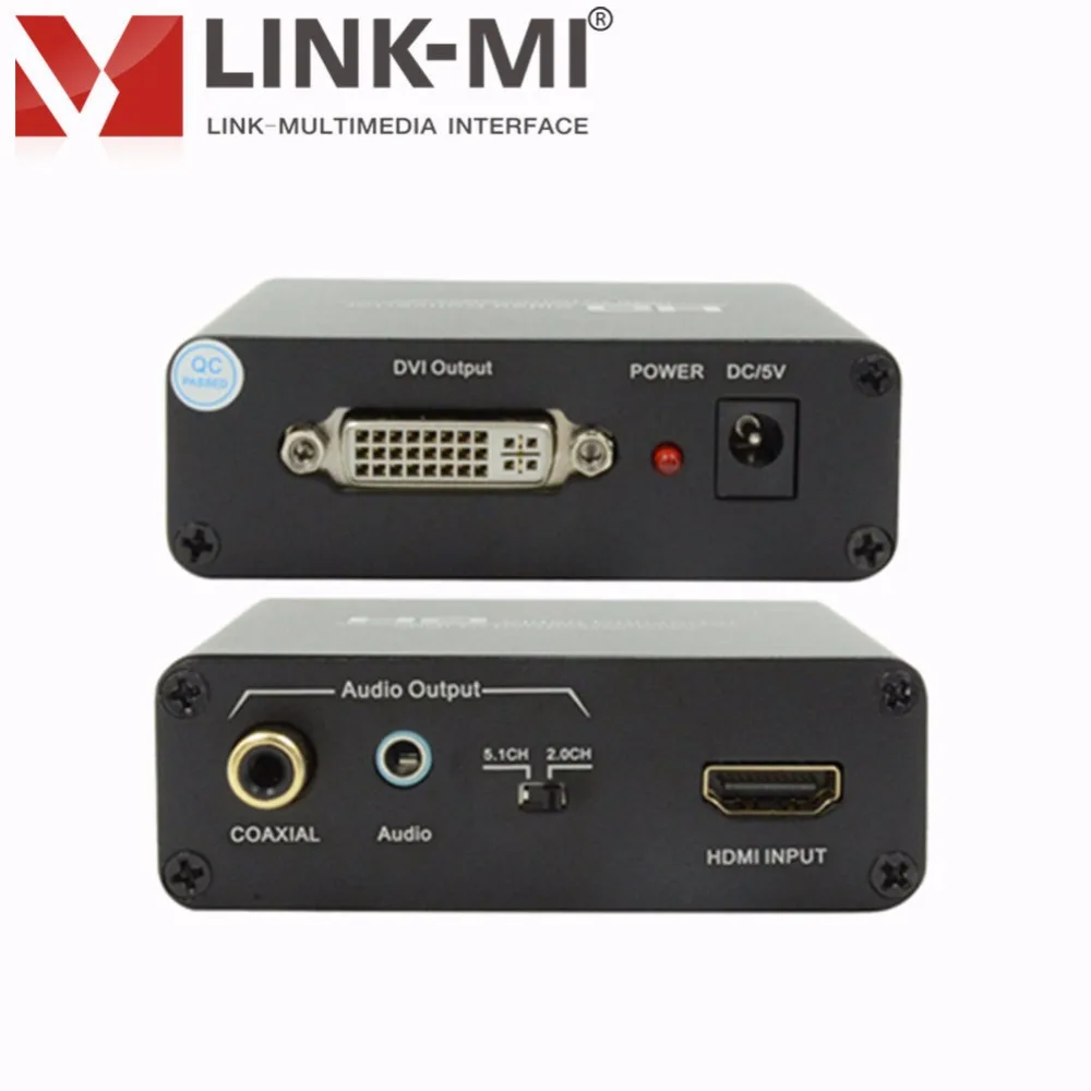 LINK MI преобразователь HDMI DVI с коаксиальным и аудиоразъемом 3 5 мм совместимый 1 HD Video