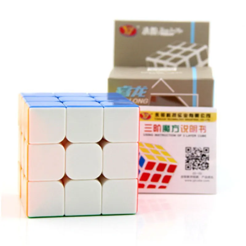 1 шт New Ен июня YJ RuiLong 3x3x3 разноцветный волшебный куб Stickerless головоломка на скорость