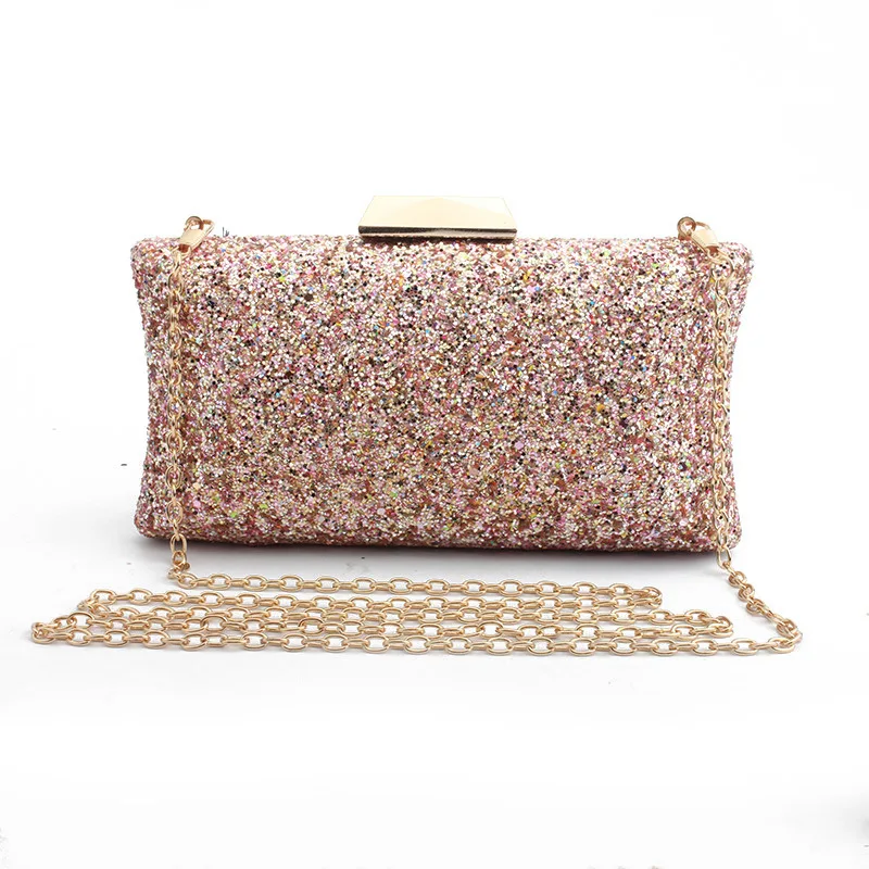 New arrival shiny Sequins clutch evening bag handbag for women party with chain shoulder crossbody wedding mini purse | Багаж и сумки