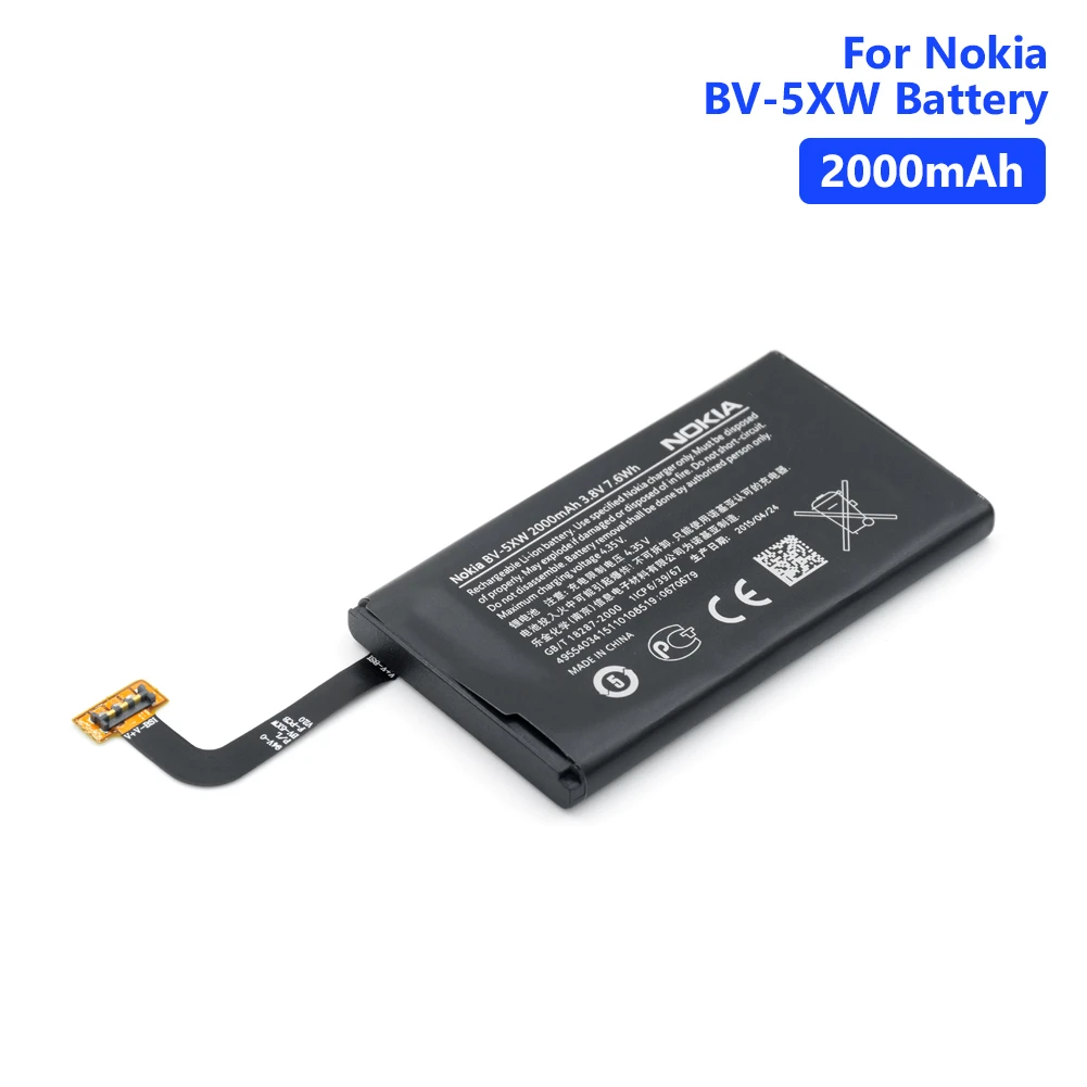 3,8 V BV5XW литий Батарея смарт-телефон замена Аккумуляторы мобильных телефонов с подставкой и отделениями для карт для Nokia Lumia 1020 909 EOS RM-876 RM-875 RM-877 RM 876 875 877