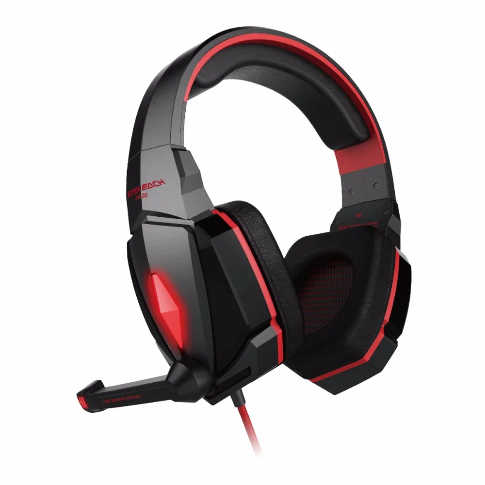 KOTION EACH G2000/G9000 игровая гарнитура глубокий бас стерео компьютерные игровые наушники с микрофоном светодиодный светильник PC Профессиональный геймер