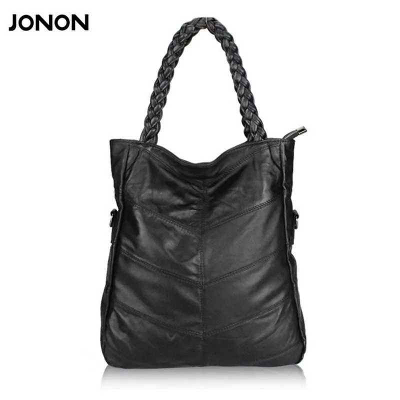 Модная женская сумка Jonon из натуральной кожи наплечная овечьей в стиле пэчворк