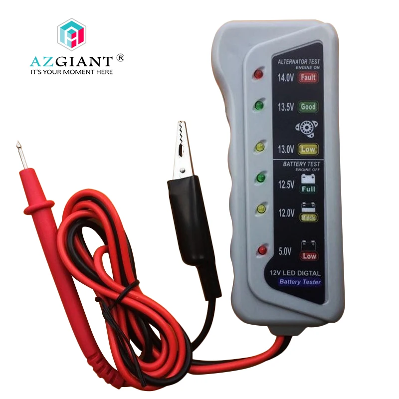 AZGIANT автомобильный аккумулятор и система зарядки детектор 6V12V тестер емкости