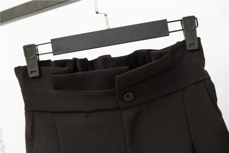 Женские брюки размера плюс XL-5XL, лето, Осенние, повседневные, высокая талия