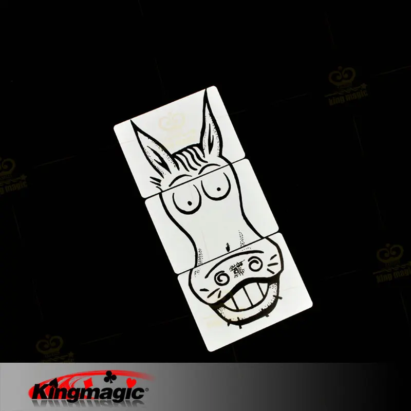 Красота превращается в лошадь король магический трюк реквизит Смешные карты