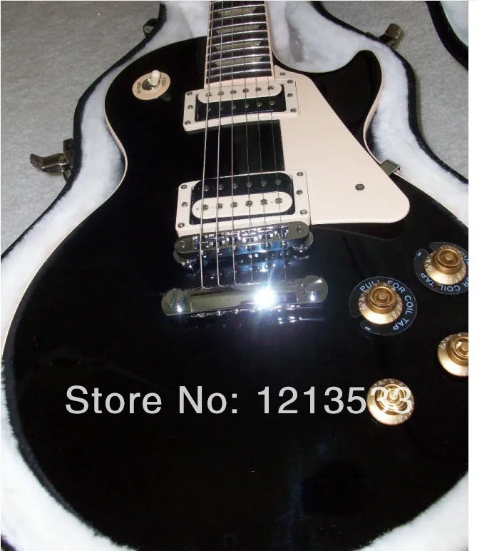New arrival LP black STANDARD TRADITIONAL PRO 2014 EBONY Electric Guitar free shipping | Спорт и развлечения
