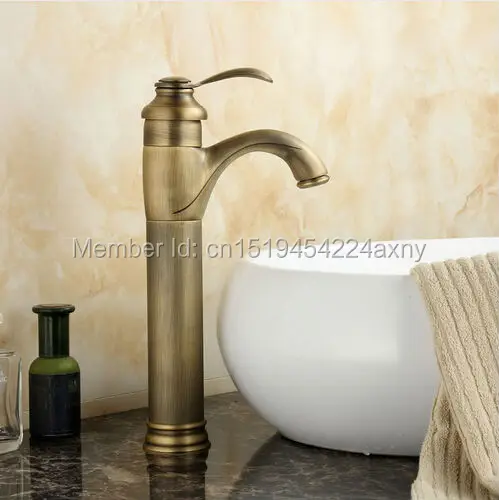 

Gizero Newly Antique Brass Bathroom Basin Faucet Countertop Mixer Tap Hot&Cold Faucet Classic Style Single Handle GI69