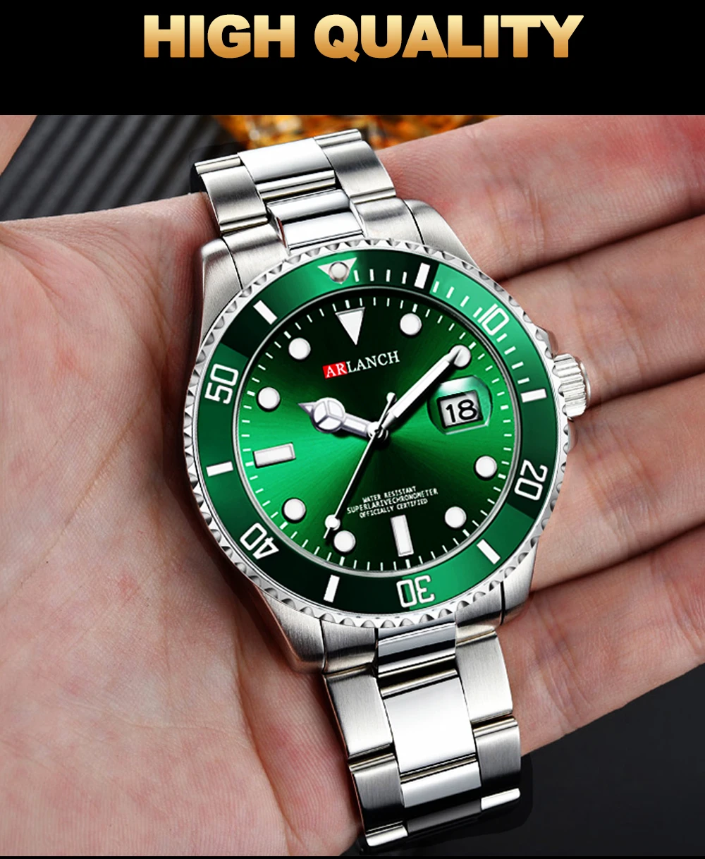 Мужские роскошные часы, брендовые, Rolexable, водонепроницаемые, модные, простые, аналоговые, кварцевые наручные часы, браслет из нержавеющей стали, часы Relogio