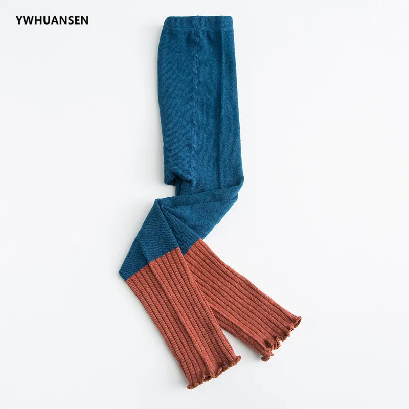 4 YWHUANSEN/Новые Модные цветные леггинсы для детей от 1 до 7 лет хлопковые трикотажные штаны для девочек, чулки - Цвет: 4