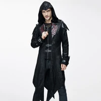 devil fashion punk jackets for men gothic noble swallowtail coats steampunk autumn winter hooded coats handsome overcoats