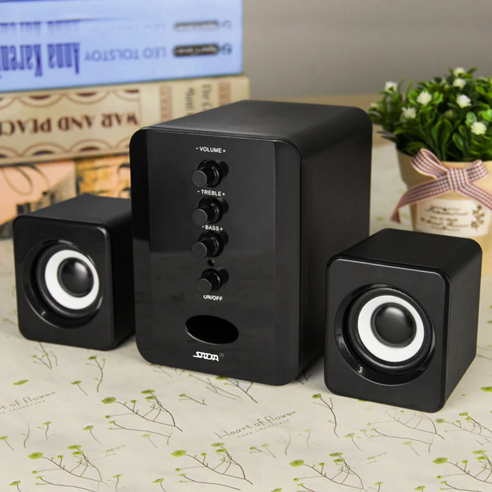SADA D-202 USB Проводные комбинированные колонки компьютерные колонки бас стерео музыкальный плеер сабвуфер звуковая коробка для ПК смартфонов