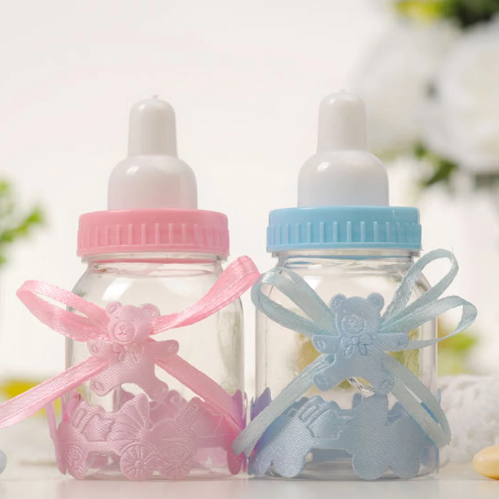 12 шт. Избранное крещение пластик баночки для конфет многоразового Bowknot
