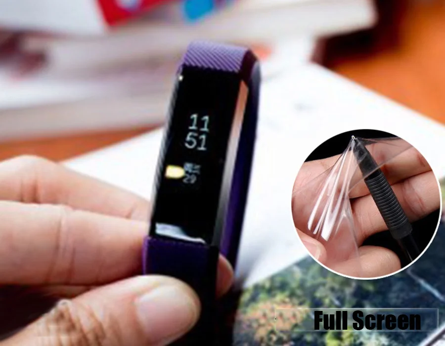 Полная крышка прозрачная защитная пленка для экрана Fitbit Alta HR высокой четкости