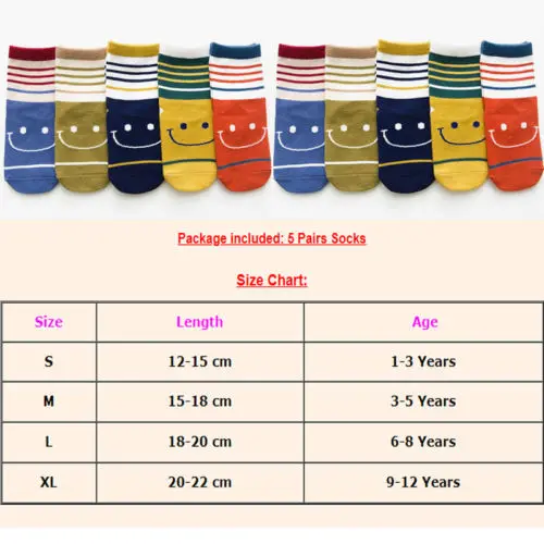 Модные носки для мальчиков и девочек 5 шт. в упаковке новинка милые хлопковые