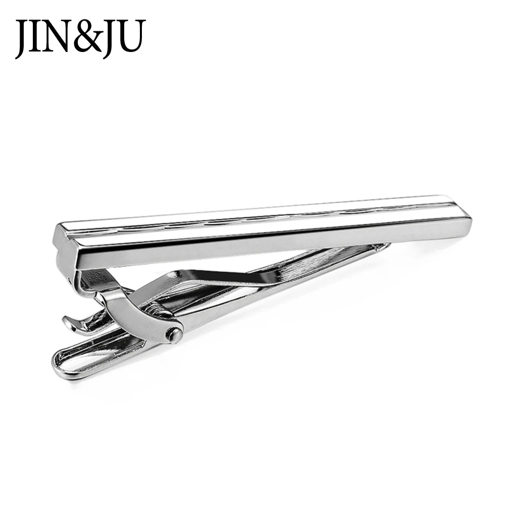 JIN & JU Брендовые мужские узкие Зажимы для галстука короткие металлические зажимы