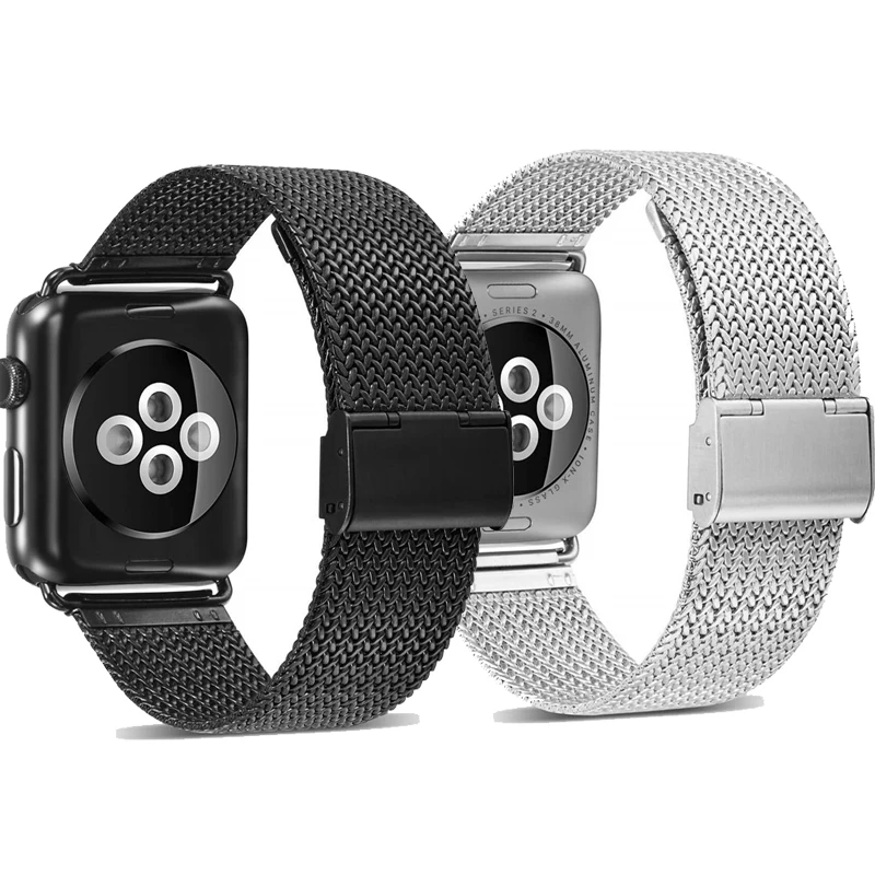 Спортивный ремешок Milanese для apple watch из нержавеющей стали 38 мм 42 iwatch series 4 3 2 1 44 40