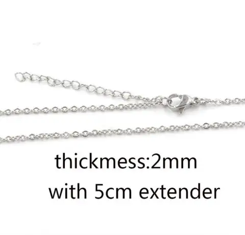Fnixtar 10 шт. 40 45 50 55 60 см ожерелья-цепочки из нержавеющей стали толщиной 1 мм 1,5 мм 2 мм ожерелья-цепочки для женщин ювелирные изделия