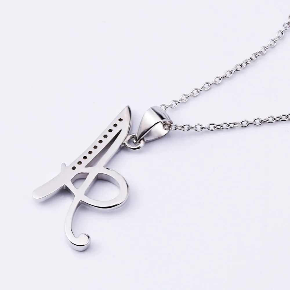 Женское ожерелье из серебра 925 пробы с буквой А|collier femme|women necklacenecklace jewelry |