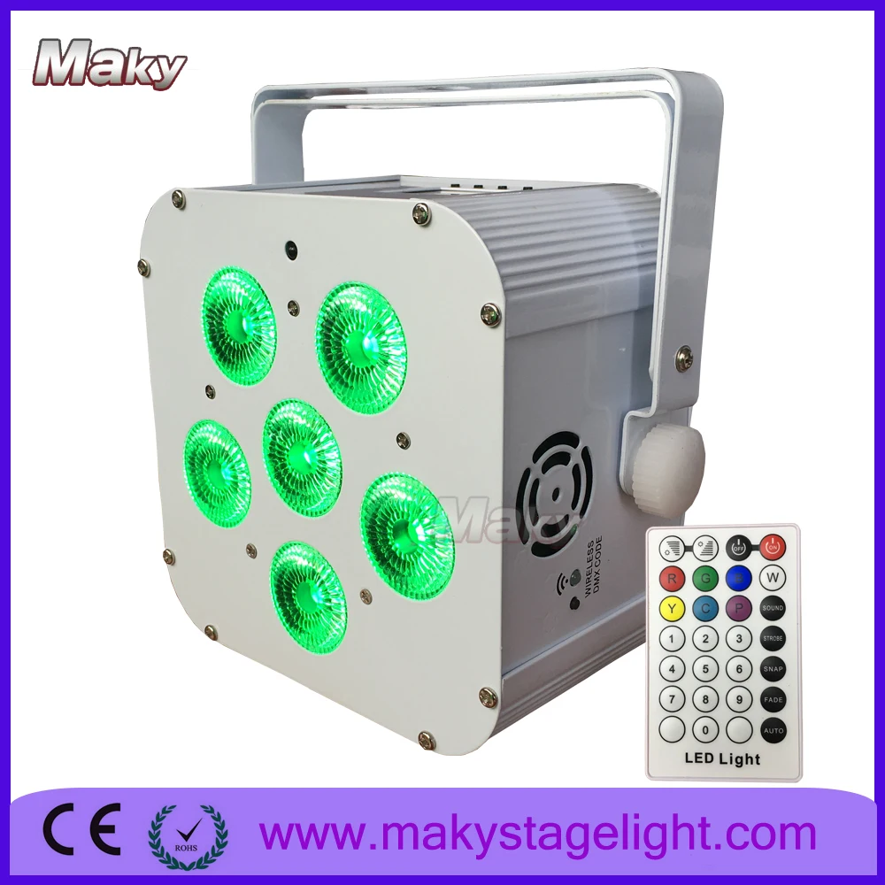 10 ламп/партия СВЕТОДИОДНЫЙ сценический Par прожектор 6 шт. x 18 Вт RGBAW УФ 6in1Led плоский