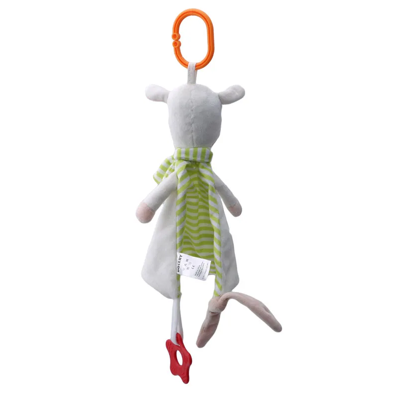 Cute Baby Bed Hanging Rattle Toys Animal Deer Sheep Stuffed Plush Soft Appease Toy Infant Reassure Towel For Kid Newborn gift | Игрушки и