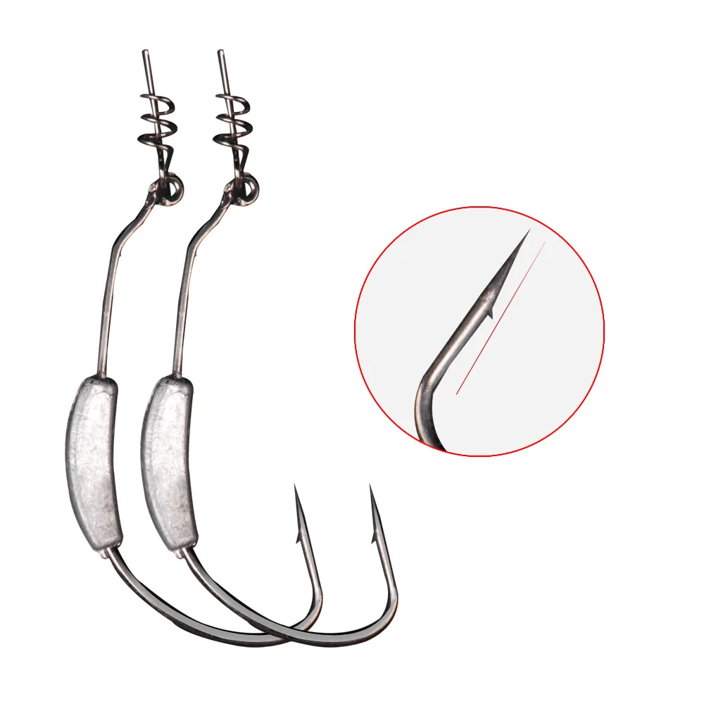 2 шт. Lead Jig Head с бородкой и ведут рыболовный крючок офсетная печать пригодный для