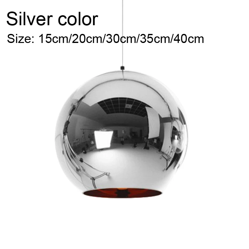 

Plating Mirror Glass Ball Pendant Ceiling Lamp Golden Ball Droplight Coffee Shop Cafe Bar Dining Room Hall Way Club