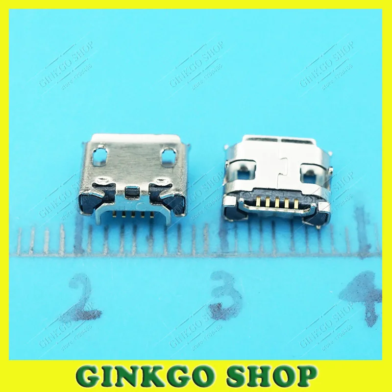 1000 шт./лот маленький Ox Horm 5Pin Micro USB разъем Sockect DIP Jack хвостовый зарядный для телефона