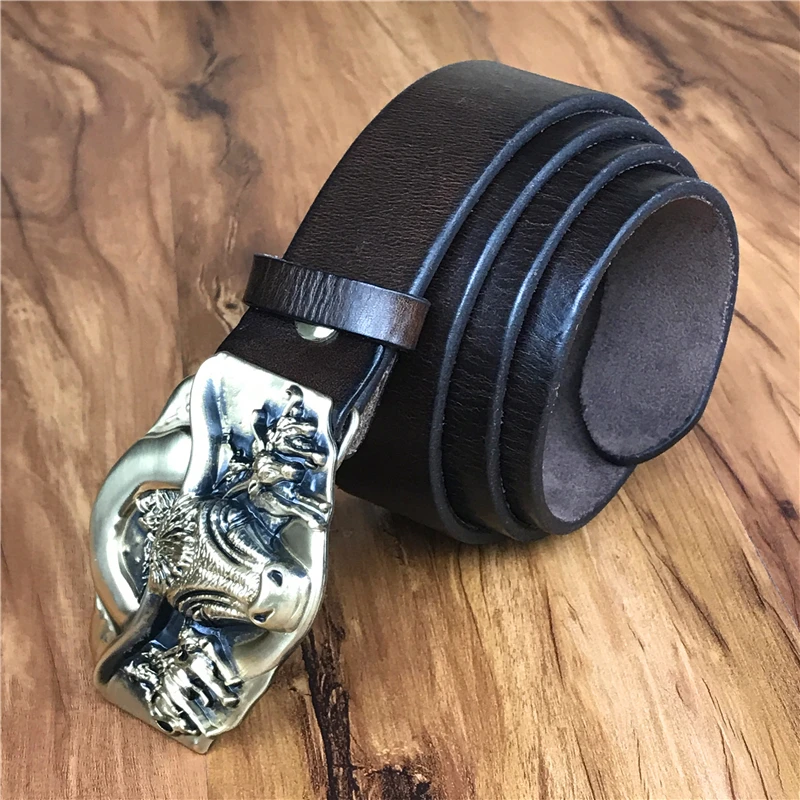 Ремень быка с пряжкой толстый кожаный ремень мужские джинсы Ceinture Homme Riem мужской ремень Riem дизайнерские ремни мужские высокого качества MBT0557