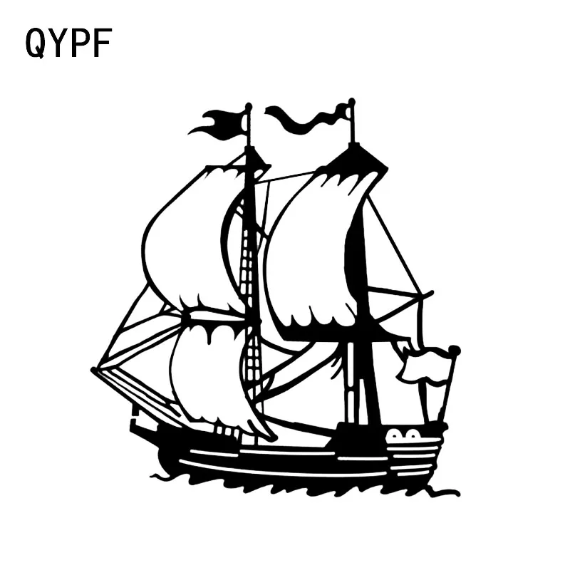 QYPF 14.6*15.8CM Coolest Dragon Ship Sport Graphic Decor Car Styling Sticker Extreme Movement Silhouette Vinyl C16-1098 | Автомобили и