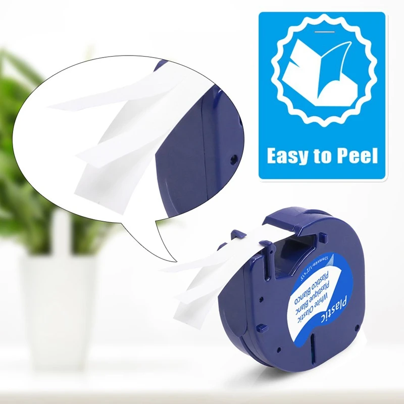 Unistar совместимая этикетка кассета для DYMO LetraTag Refills 91331 белая пластиковая лента 12