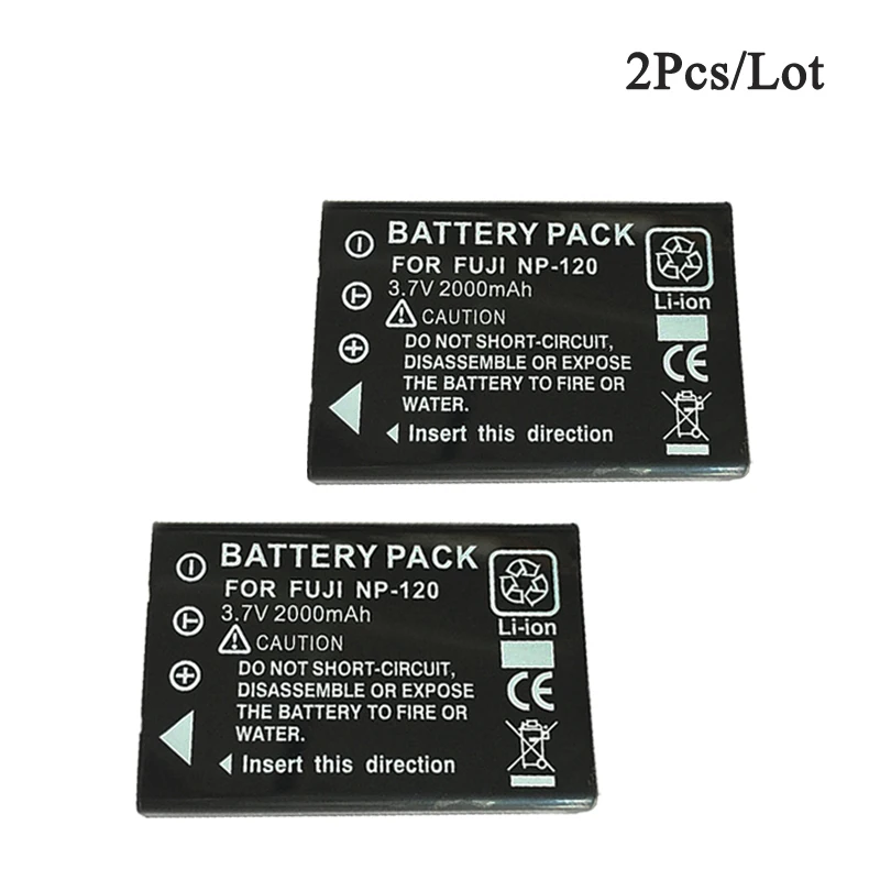 

2pcs/lot NP-120 FNP120 NP120 Camera Battery 3.7V For FUJIFILM FUJI F10 F11 603 D-LI7 3.7V 2000mAh Rechargeable Batteries