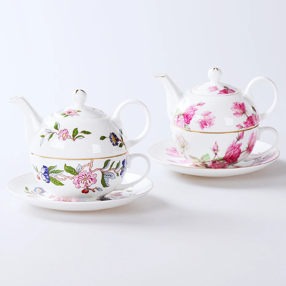 

High-grade bone china Phnom Penh single cup pot Afternoon tea set British suits gift ceramic cup and saucer