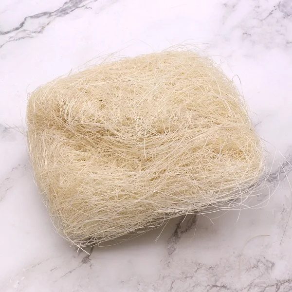 30 г/упак. натуральный Неокрашенный рафия джут подарок/DIY цветок украшения упаковка для свадебных сладостей материал наполнитель подарочной коробки поставки - Цвет: White hemp