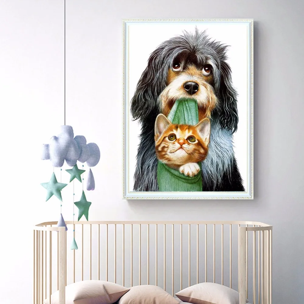 DIY Diamond Painting Puppy Cat | Дом и сад
