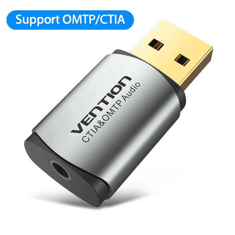 CDLH0 Vention USB звуковая карта Внешний USB аудио интерфейс саундкарта адаптер 3,5 мм для ноутбука PS4 гарнитура звуковая карта USB - Цвет: CDLH0