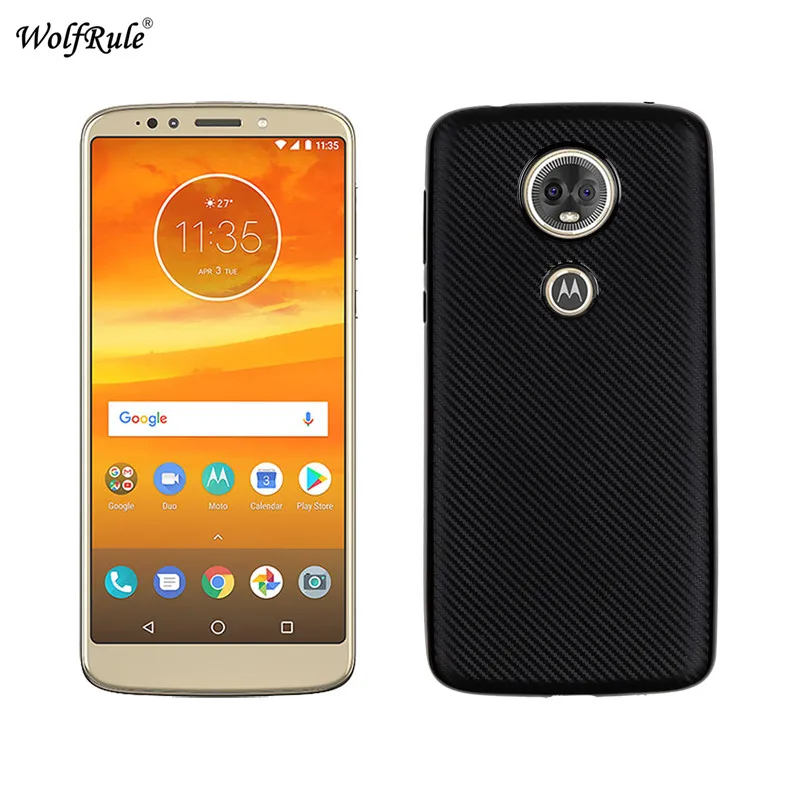 WolfRule Case For Motorola Moto E5 Plus Cover Luxury Full Protection Soft TPU Black Fundas 6.0&quot |