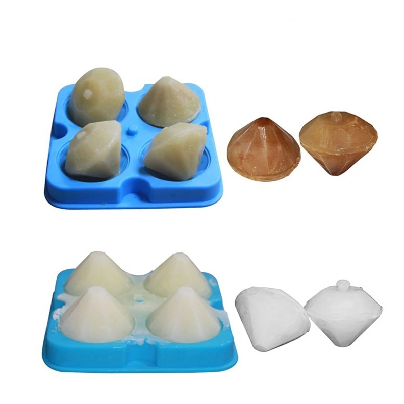 New Creative Silicone Ice Cube Mold Diamond Shape Whiskey Red Wine Family Gathering Bar Be Applicable DIY Tool KK192 | Дом и сад