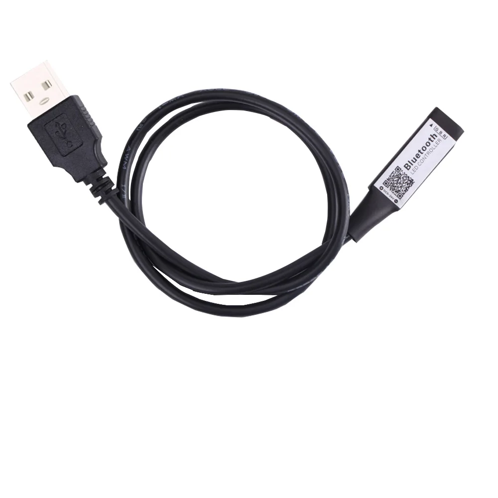Черный 5 В USB светодиодный RGB контроллер Bluebooth мощность для ТВ ПОДСВЕТКА Красочный светодиодный RGB контроллер пульт дистанционного управления светильник Magic Home - Цвет: Черный
