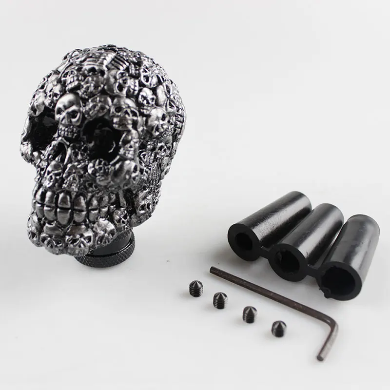 

Универсальные автомобильные ручки переключения передач с черепами, полимерные/алюминиевые ручки переключения передач с ручной коробкой передач, рычаг переключения передач RS-SFN045