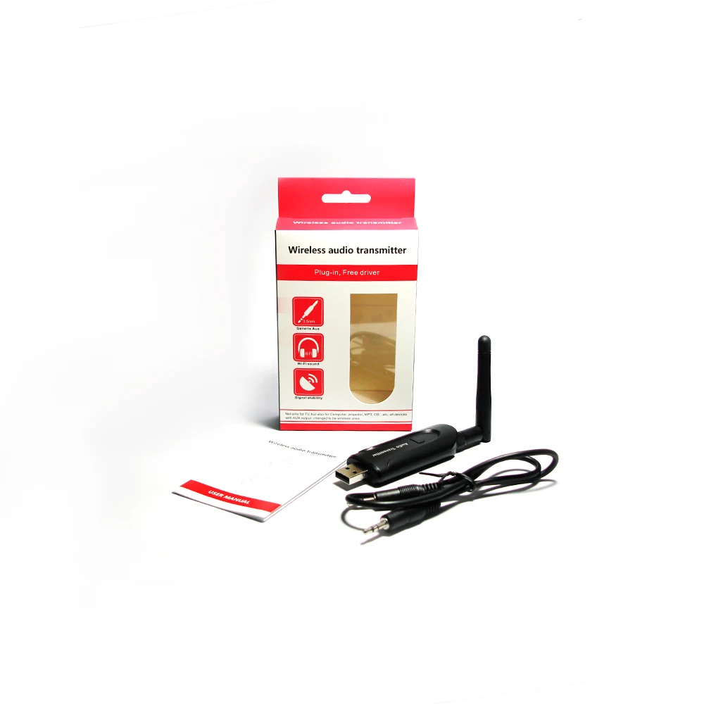 4.1 Bluetooth Wireless Audio Transmitter AUX 3.5 MM Plug And Play Micro USB 5V/0.5A Enable TV Computer With Funtion | Электроника