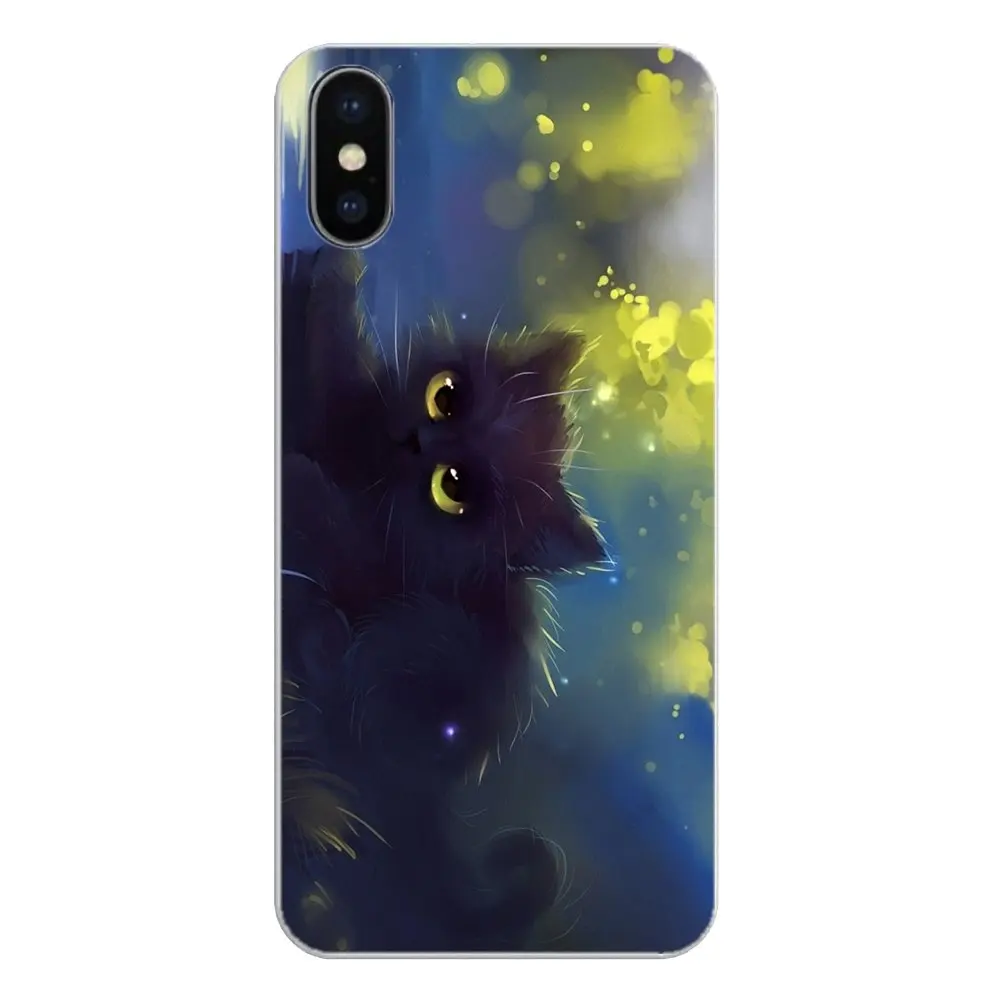 Аниме серый Фэнтези Кот художественный узор для Samsung Galaxy A5 A6 A7 A8 A9 J4 J5 J7 J8 2017 2018 Plus