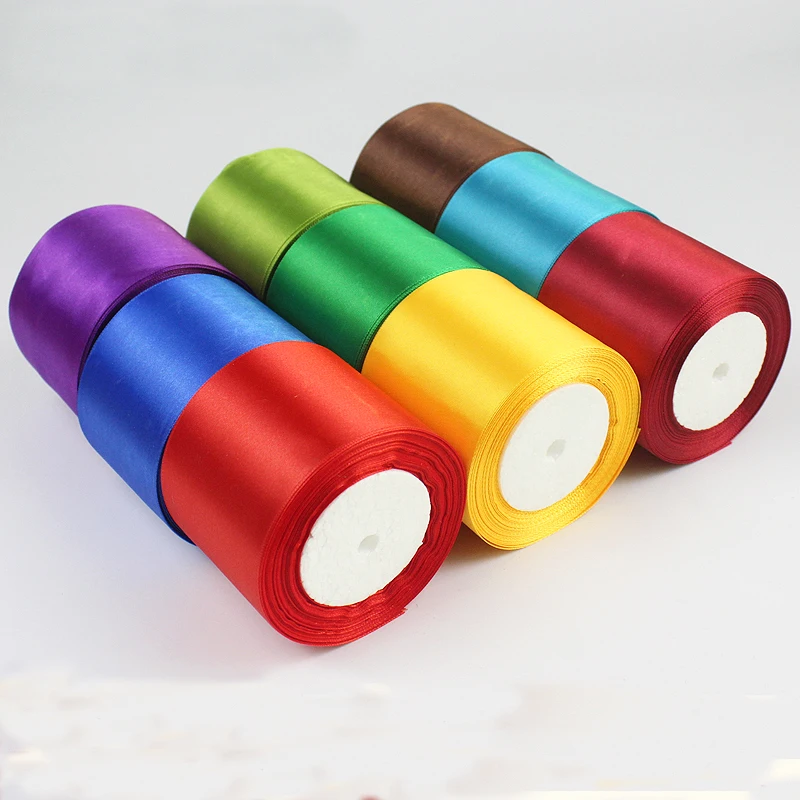 

25 Yards/22 Meters/Roll Ribbons 7.5CM(3Inches) Width Satin Ribbon Wedding Party Home Decoration DIY Accessories Gift Box Wrapper